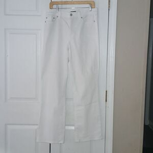 Talbots white Curvy Barely Boot Jeans  Sz 10 NWOT